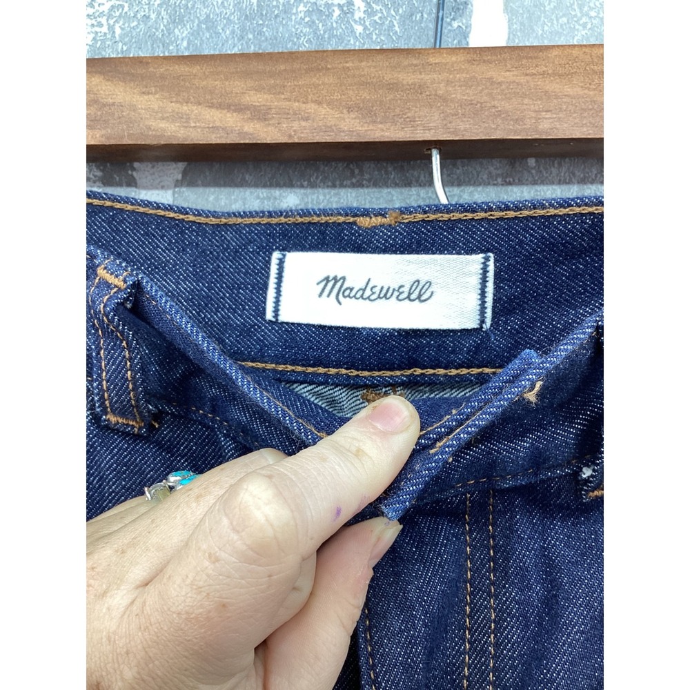 Madewell The Vintage Flare Jean High Rise Dark Wash Denim NW586 Size 28P - Picture 5 of 8